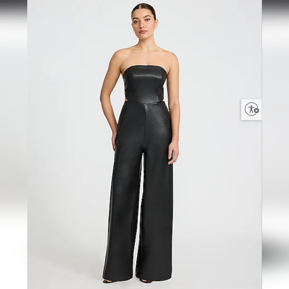 Express Leather Cutout Jumpsuit